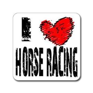   Love Heart HORSE RACING   Window Bumper Laptop Sticker: Automotive