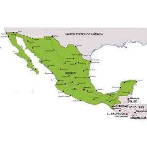 Map Mexico Landkarte Mexiko   Peel and Stick Wall Decal by 