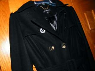 Bebe Black Coat/Jacket w/Ruffles sz L NEW ~ NWT  