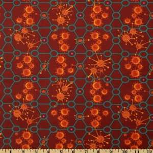  44 Wide Germania Nerggle City Burgundy Fabric By The 