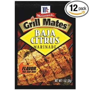 Grill Mates Baja Citrus Marinade, 1 Ounce Pouches(Pack of 12)