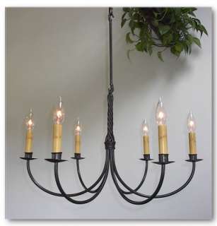 Ace Wrought Iron Hand Forged Chandelier #6600 Fibre  