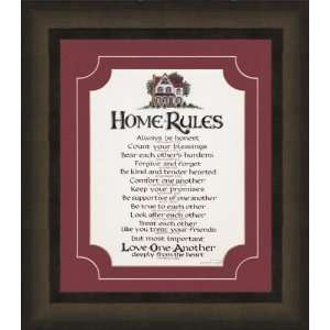  Home Rules   Framed Inspirational Gift