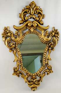   Rococo Louis XV Style Italian Florentine Gilt Wood Mirror  