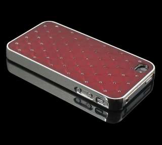 Luxury Bling Diamond Crystal Hard Back Case Cover For Apple iPhone 4 