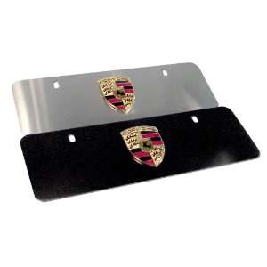  Porsche Badge Marque Plate Euro   MATTE BLACK PLATE 