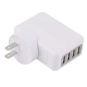  USB Charger, Universal 4 Port USB Wall AC Charger Adapter for iPad 