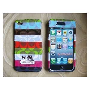  Iphone 4 C Style Stripe Case Cell Phones & Accessories