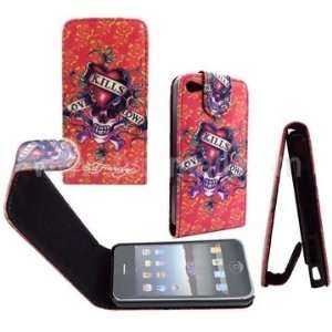 Ed Hardy (Love Kills Slowly) Leather Style Case for iPhone 4 gsm/cdma 