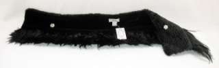 GORGEOUS & RARE Lulu Guinness FEATHER black neck wrap scarf collar NEW 
