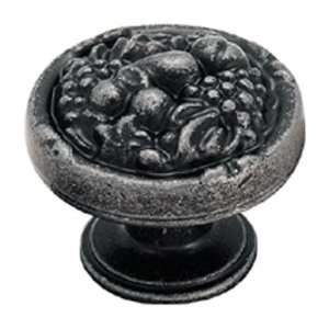   Natural Elegance 1 7/32 Cabinet Knob Wrought Iron With Fruit Design