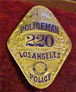 LAPD Los Angeles Police Department Series 5 1/2 Diamond Shape Badge 