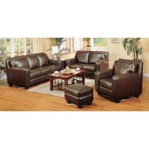  All new item 4 pc Brown bonded leather sofa, love seat 