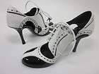 black white oxford heels  