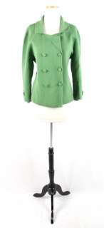 Perfect! ANN TAYLOR LOFT Green Cotton Knit Double Breasted CARDIGAN 