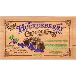  Collectible Wooden Box Wild Huckleberry Chocolates (4.5 
