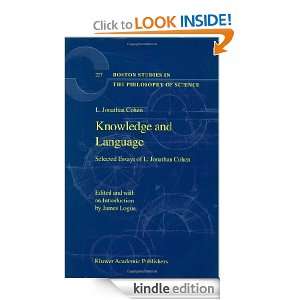   of Science) L. Jonathan Cohen, James Logue  Kindle Store