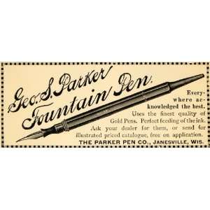   Fountain Pens Janesville Wisconsin   Original Print Ad