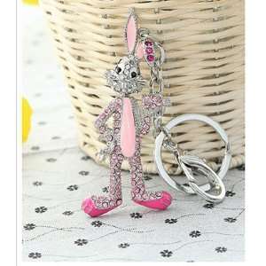  pretty lady rabbit crystal bag charm: Everything Else