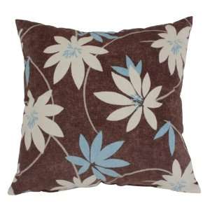  Pillow Perfect Jaqui Flocked Floral Decorative Square Toss 