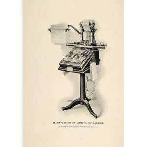  1908 Print Lanston Monotype Composing Machine Printing 