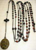 Antique Wooden Beads Rosary Early 1890s Nun Habit Rosary Redemptorist 