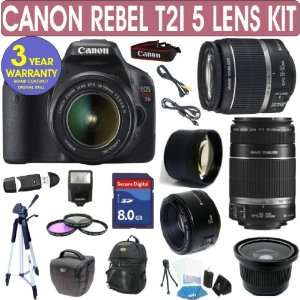 Canon Rebel T2i + Canon 18 55mm Lens + Canon 55 250mm Lens 