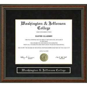  Washington & Jefferson College (W&J) Diploma Frame Sports 