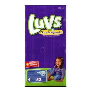 Luvs Ultra Leakguards Diapers, Size 4, 52 Count (Pack of 2)  