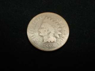 1890 Liberty Head Nickel &1880 Indian Head Cent  