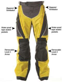 Xelement Advanced Level 3 Black and Yellow Tri Tex Fabric Motorcycle 
