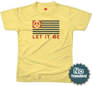 Let It Be Beatles Peace Retro 70s New Anti War T shirt  