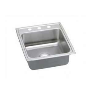  Elkay top mount single kitchen bowl LRAD2022602 2 Holes 