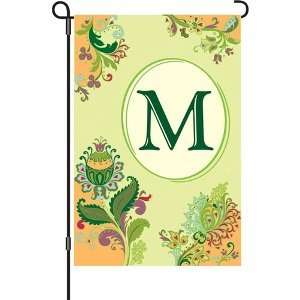  Monogram Garden Flag (12in)   Letter M: Patio, Lawn 