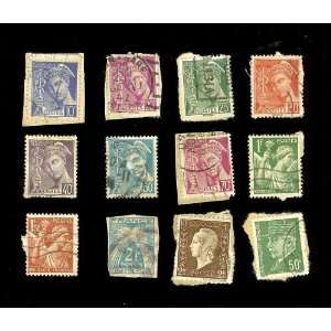  Lot of France (12) Stamps 