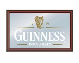 LARGE Guinness Beer Distributor Pub Mirror Brown Frame  