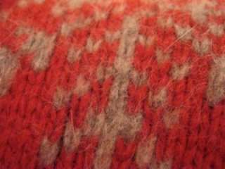 SKYR Red Nordic Cardigan Sweater Size Medium Wool Angora Soft Fuzzy 