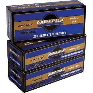  Golden Valley Light King Size Cigarette Tubes (5 Boxes 