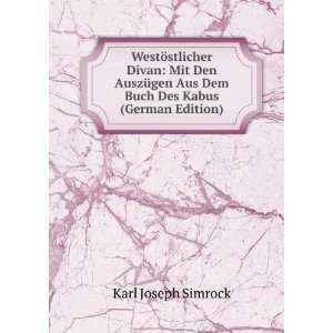   Des Kabus (German Edition) Karl Joseph Simrock  Books