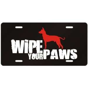   Hairless Dog / Wipe Your Paws  License Plate Dog