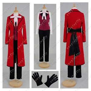 Black Butler Shinigami Grell Sutcliff Cosplay Costume  