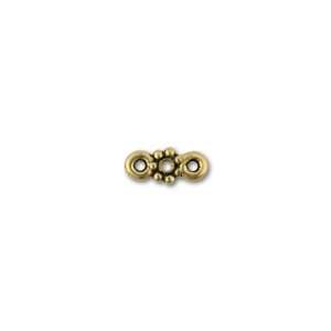  TierraCast Antique Gold Plated 5mm Heishi with 2 Loops 