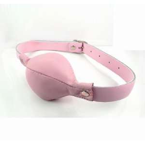  Leather Mouth Harness   Leather Stuff Ball Gag (Pink 