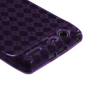  MyBat Droid Razr Purple Argyle Pane Candy Skin Cover: Cell 