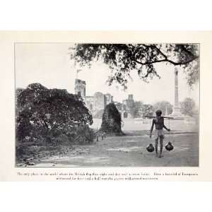 com 1930 Print British Flag India Portrait Man Landscape Architecture 