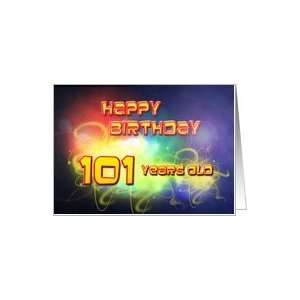  Abstract swirling lights Birthday Card Card: Toys & Games