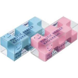   28 Corner Eraser   Small   Pack of 2   Blue and Pink