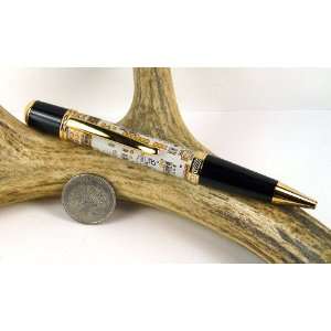  White Circuit Board Sierra Vista Pen With a Gold Finish 