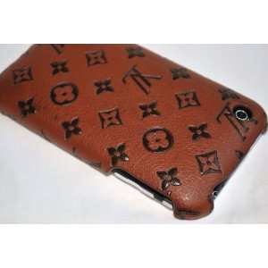  iPhone 3g 3gs Leather TAN Monogram Hard Back Case Cover 