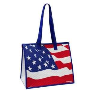  Large American Flag Bag   Insulated with Zip Top, & Bottle 